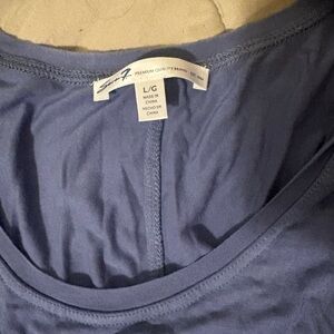 Seven7 Cascade Hem Dress in Blue